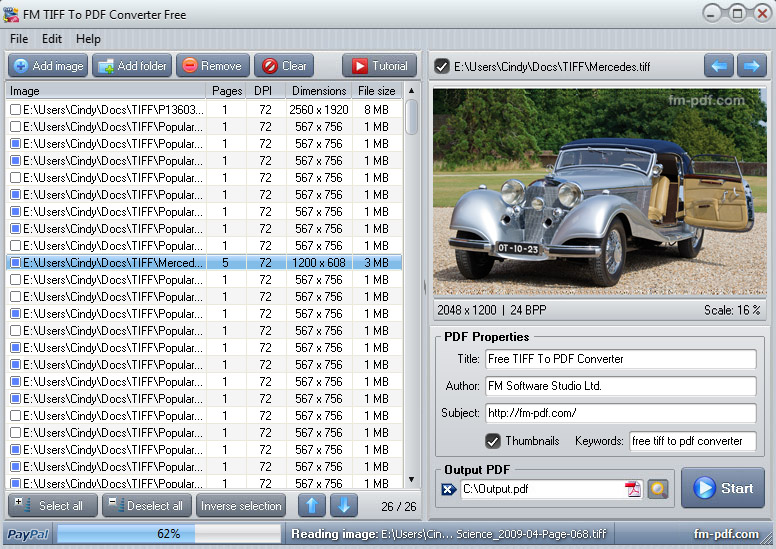 FM TIFF To PDF Converter Free