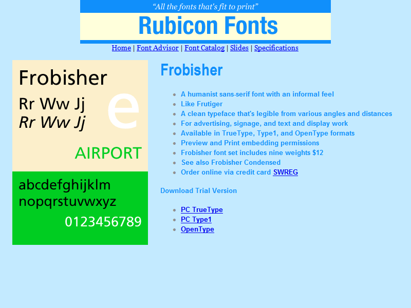 Frobisher Font TT