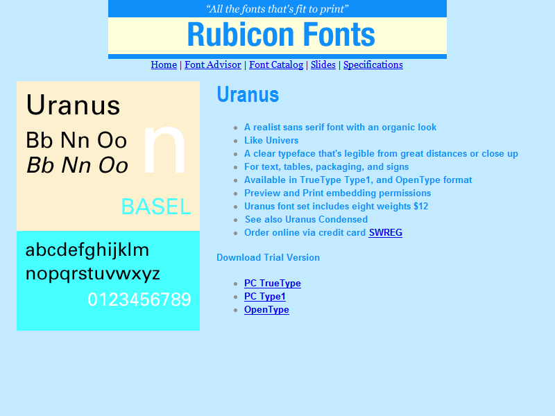Uranus Font TT