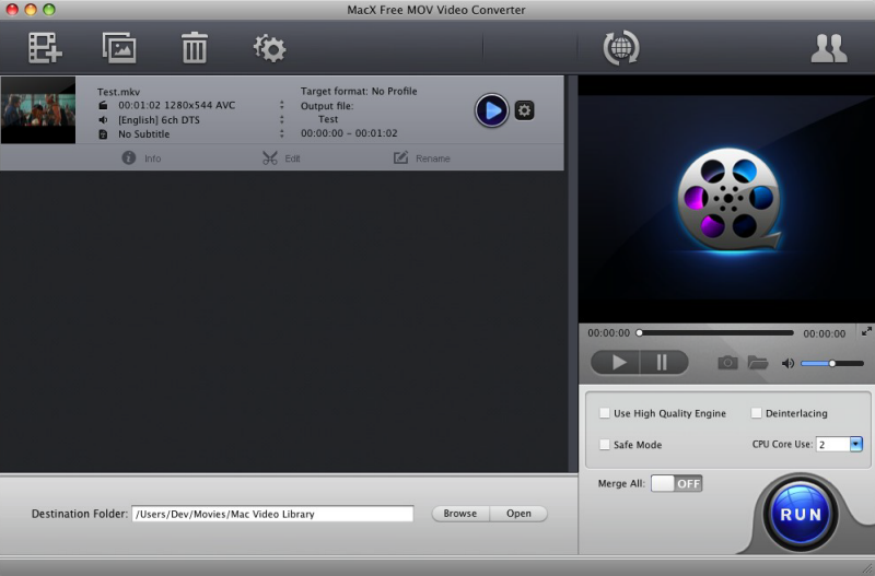 MacX Free MOV Video Converter