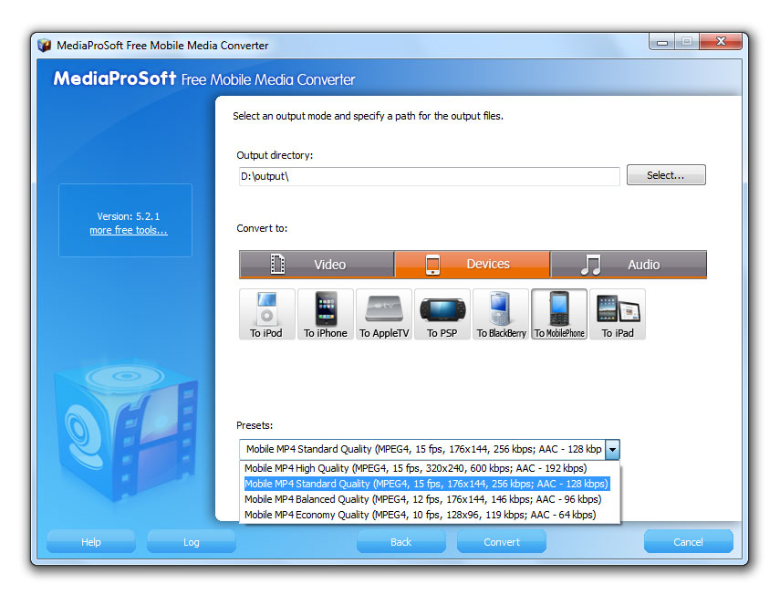 MediaProSoft Free Mobile Media Converter