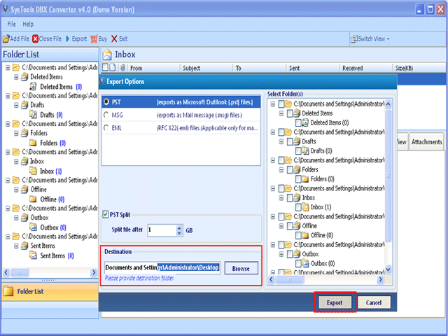 Software to Convert DBX to PST