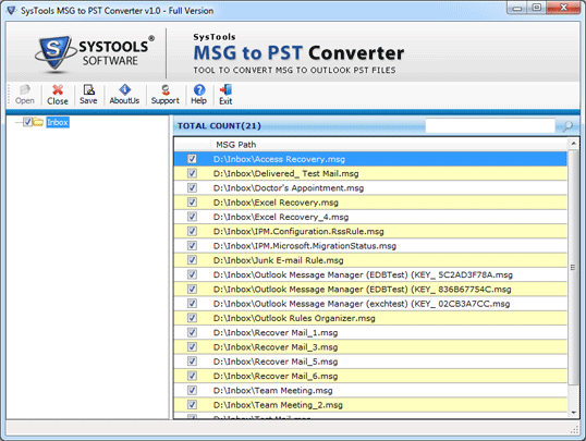 Create PST From MSG Files