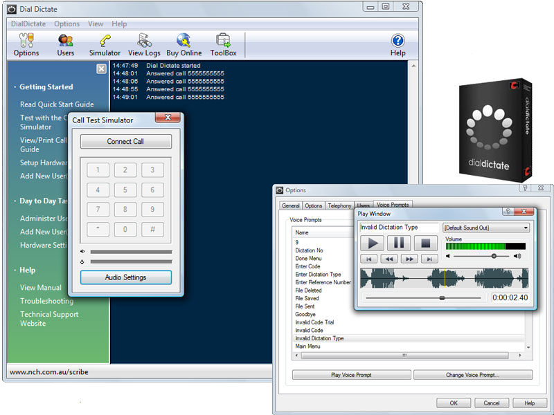 DialDictate Phone Dictation System