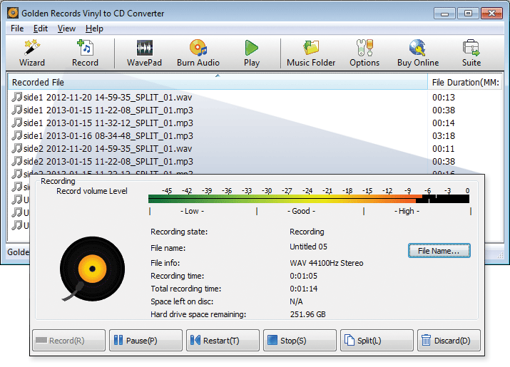 Golden Records Vinyl to CD Converter