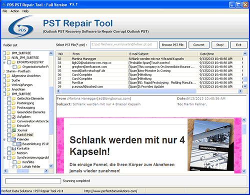 Retrieve Outlook PST Folder