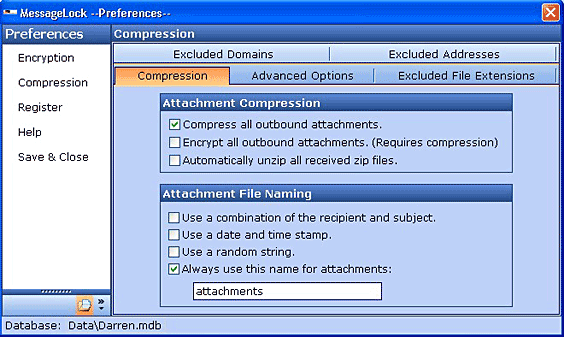 MessageLock for Outlook 2007/2003/XP/2000