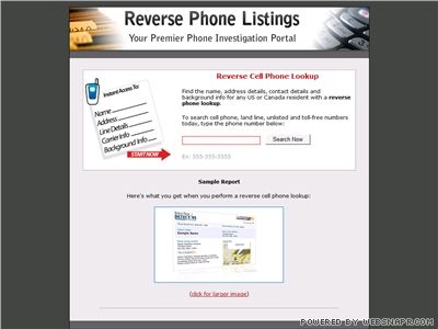 Reverse Cell Phone Lookup