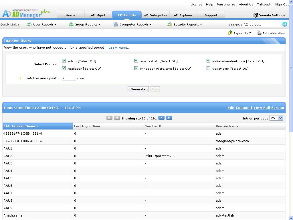 ManageEngine ADManager Plus