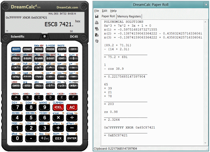 DreamCalc DCS Scientific Calculator