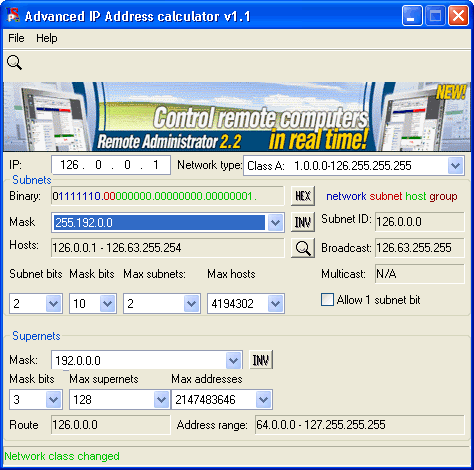 Advanced IP Address Calculator