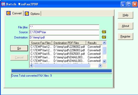 Batch WinFax2PDF