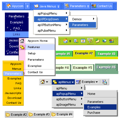 Apycom Java Menus and Buttons