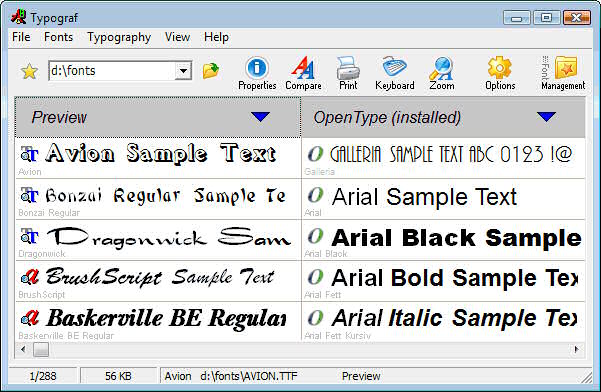 Typograf font manager