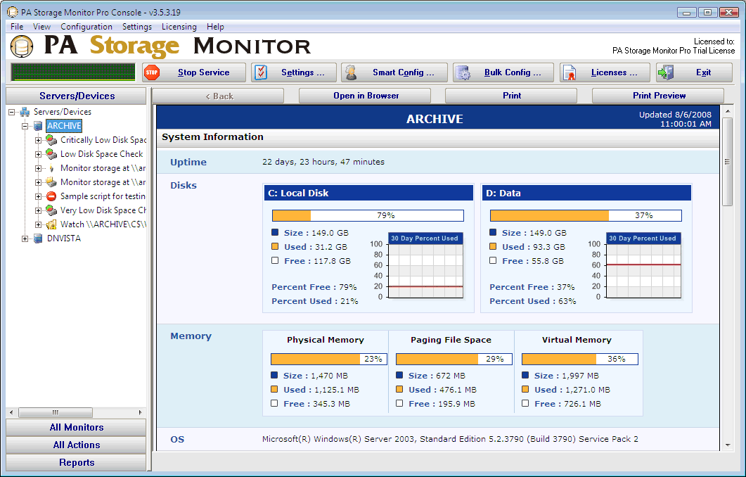 PA Storage Monitor Pro