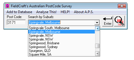 Australian Postcode Survey