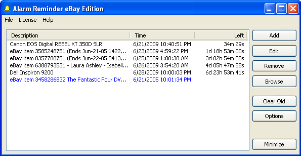 Alarm Reminder eBay Edition
