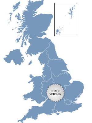 Golden UK and Ireland Map