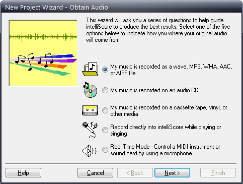 Intelliscore Polyphonic WAV to MIDI Converter