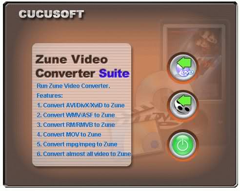CUCUS0FT - Video + DVD to Zune Converter