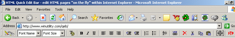 HTML Quick Edit Bar