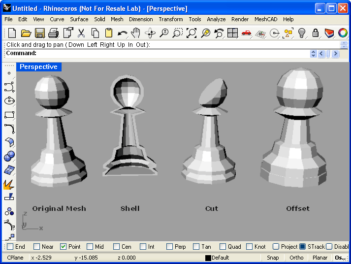 MeshCAD for Rhino