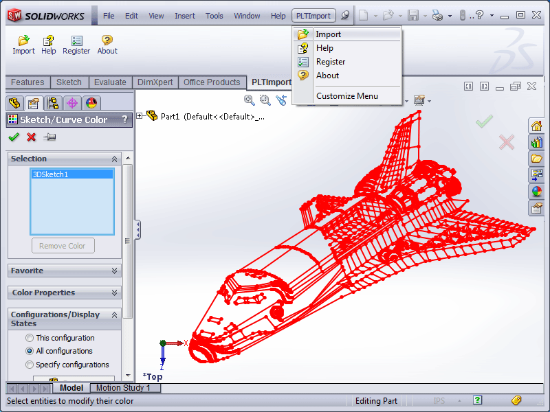 PLT Import for SolidWorks