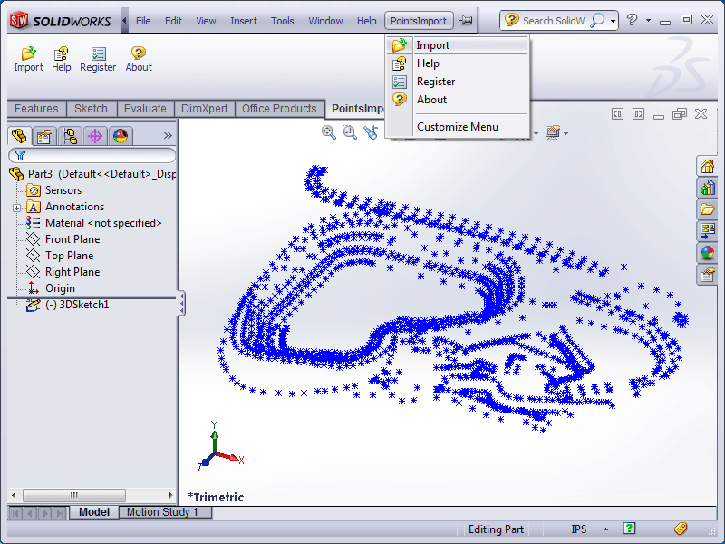 Points Import for SolidWorks