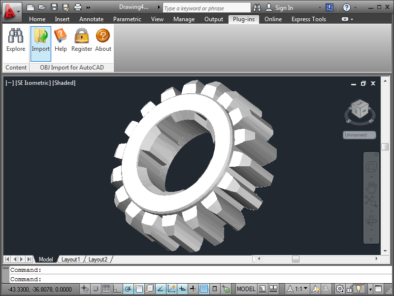 OBJ Import for AutoCAD