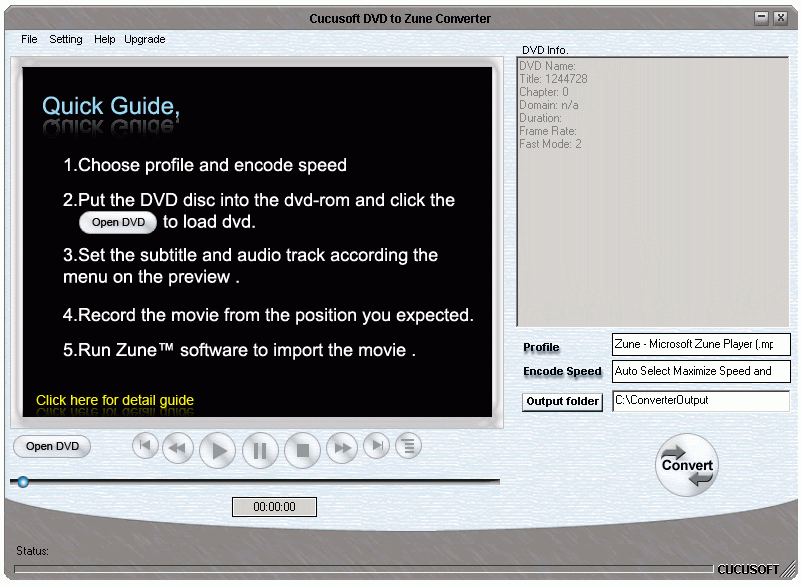 Cucusoft DVD to Zune Converter