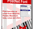 Postnet and Intelligent Mail Barcode Fonts