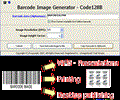 Code128 barcode prime image generator