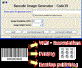 Code39 barcode prime image generator